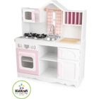 Cuisine en bois pour enfants - KIDKRAFT - Modern Country - Rideaux à carreaux - Blanc