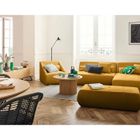 LISA DESIGN Onyx - canapé modulable d'angle droit - 5 places - en velours côtelé - Jaune