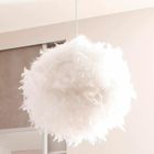 Suspension en plumes - STOEX - Lustre abat-jour luminaire E27 blanc - Design moderne - 60W