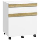 Vinsetto - Caisson de bureau à roulettes - Panneau de particules - 48x40x59.5cm - Blanc