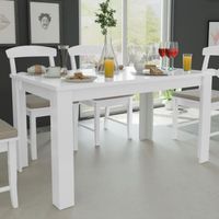 Table de salle à manger - P72 - 140x80x75 cm - Blanc - Adulte