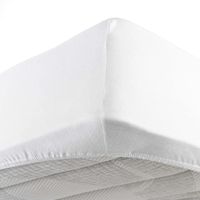 Drap housse - MARQUE - 140 x 190 cm - Grand bonnet - jersey - Uni (Blanc)