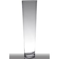 INNA-Glas Vase à poser au sol en verre LORENA, conique - rond, transparent, 70cm, Ø 19cm - Vase transparent - Vase décoratif