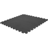 Lot de 8 dalles carrées de protection Gorilla Sports - 1,2 cm d'épaisseur - Couleur noir