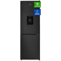 CHiQ Réfrigérateur congélateur bas FBM228NE4DE 231L (161 + 70) Froid ventilé, No Frost,Classe énergétique E,Acier inoxydable noir