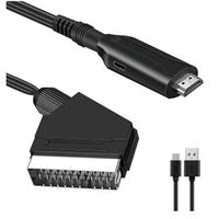 Convertisseur Audio/Vidéo Péritel vers HDMI, Convertisseur SCART vers HDMI, pour écran TV HD, Projecteur STB,VHS,Xbox,PS3,Sky Blu-Ra