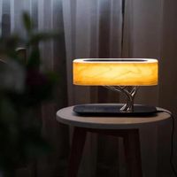 Lampe de Chevet LED Design avec Enceinte & Chargeur Sans fil - Dimmable Tactile - SILAMP