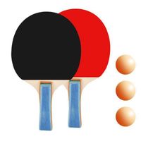 VGEBY Ensemble de Raquette de Tennis de Table avec 3 Balles Pong – Forte Résistance – Léger