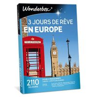 Wonderbox - Coffret cadeau - 3 Jours de rêve en europe - 2110 séjours partout en Europe