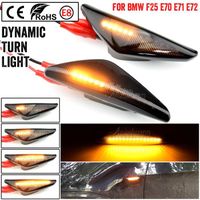 phares - feux,--Clignotant dynamique à LED 2 pièces, feu de position latéral pour BMW X3 F25 X5 E70 X6 E71 E72 2008 2014