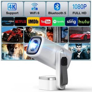 Vidéoprojecteur 4K Jimveo J61 - 1000 ANSI, WiFi 6, Bluetooth, Autofocus, Home Cinéma Portable