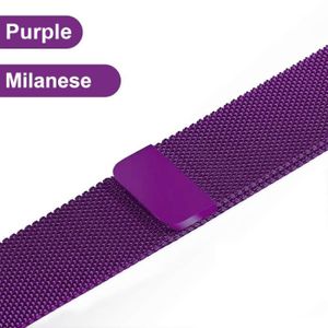 BRACELET MONTRE CONNEC. Bracelet Violet 20mm-Bracelet métallique pour mont