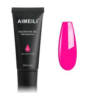 GEL UV ONGLES AIMEILI Faux Ongles Quick Building Gel Rouge 30ml Soak Off UV LED Nail Extension Builder Gel Vernis à Ongles Conseils-045
