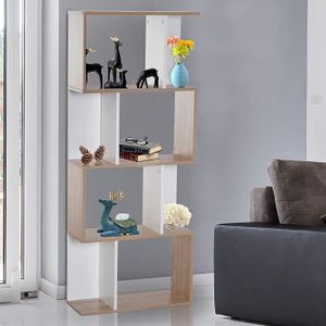 bibliotheque a 3 etageres 80 x 30 x 110 cm etagere de rangement meuble etagere bois d acacia massif cdiscount maison