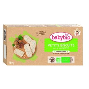 COMPOTE DESSERT FRUITÉ Babybio - Petits Biscuits Noisette - Bio - 160g - Dès 12 mois