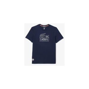 MAILLOT DE TENNIS T-Shirt LACOSTE Homme SPORT ULTRA-DRY ROLAND GARROS Bleu / Blanc PE 2024