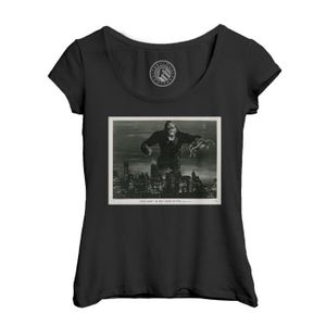 T-SHIRT T-shirt Femme Col Echancré Noir Photo du Film King