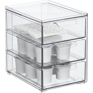 BOITE DE RANGEMENT rangement tiroir – boite empilable en plastique pour le placard de cuisine et le réfrigérateur – rangement cuisine à[S44]