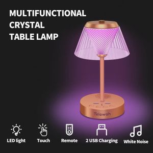 LAMPE A POSER 2 USB dimmable touch lampe de chevet, lampe de chevet de bruit blanc pour tête de lit chambre salon lampe de table