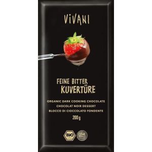 CHOCOLAT PÂTISSIER Vivani noir Chocolat de cuisson 200 g bar