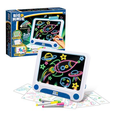 Tablette Dessin LCD Pour Enfants - Format Livre, 20 Pochoirs Réversibles, écran Effaçable, Cadeau 4-6 Ans - 11