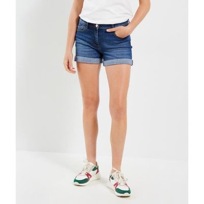 GRAIN DE MALICE Short Jean femme Marron fonce Cdiscount Pret a Porter