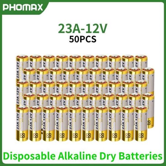 Lot De 5 à 25 Piles Alcalines 23A 12V - Pour Sonnettes, Gadgets, Modélisme, Type A23 LRV08