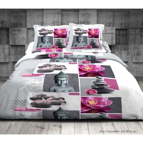 Housse De Couette 220x240cm 100% Coton - 57 Fils/cm², Uni Anthracite, Lavable 40°C