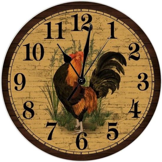 Horloge Murale Design Moderne – Mouvement Silencieux, Piles Incluses – Pour Cuisine, Salon, Chambre – 40x28 Cm