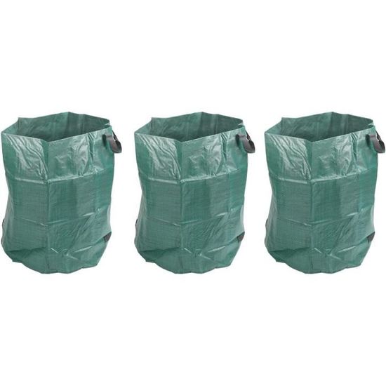 Sacs à déchets de Jardin Sac à Feuilles en Plastique Pliable empilable avec poignée pour tonneau Sacs à déchets de Jardin Sac à Feuilles en Plastique Pliable empilable avec poignée pour tonneau