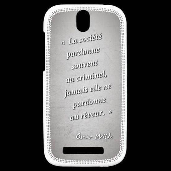 Coque Htc One Sv Societe Reveur Gris Citation Oscar Wilde Rigide 100 Cdiscount Telephonie