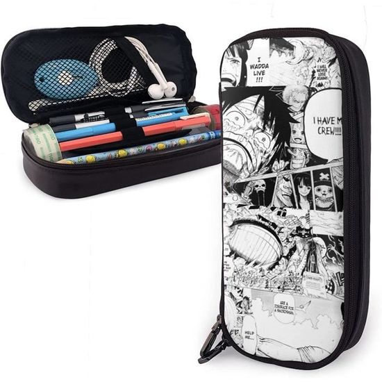Trousse Scolaire Anime Crayons Grande Capacité Trousse Organisateur Sac
