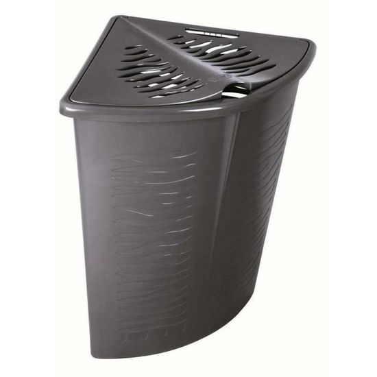 Branq Panier à Linge d'Angle Zebra 45l Anthracite 1402 - Maison