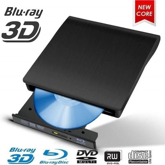 Generic - Lecteur DVD Blu Ray externe Lecteur CD DVD Blu Ray 3D