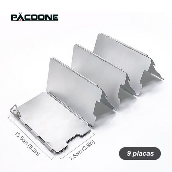 BLANC  Pare-brise De Poêle à Gaz D'extérieur En Acier Inoxydable Pliable Pour Poele A Gaz~p140884743