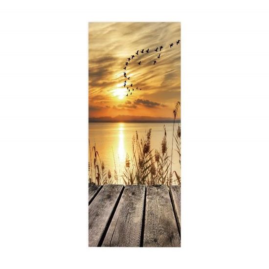 Sticker Trompe-l'œil 3D Pont Suspendu – Papier Peint Adhésif 77x200 Cm Pour Salon, Chambre, Cuisine