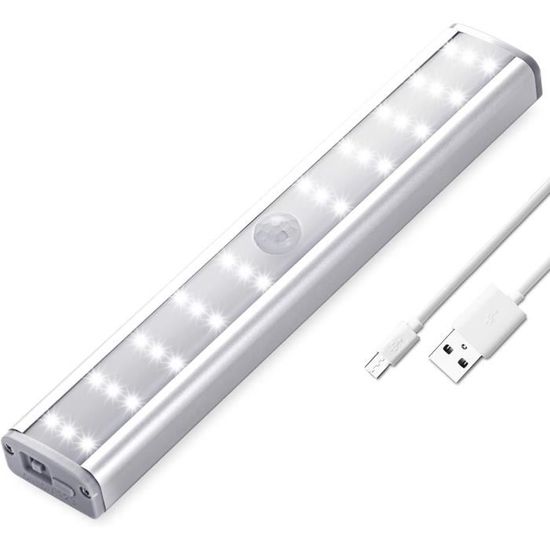 Lot De 4 Lampes Led D'Intérieur À Détecteur De Mouvement,Rechargeable Par Usb,9 Led,6000 K