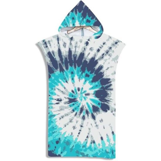 Highdi Poncho Con Cappuccio Per Bambini In Microfibra – Asciugamano Da Spiaggia E Accappatoio A Asciugatura Rapida, Con Tasche, Taglia M (53x68cm), Stampa Delfino - 3