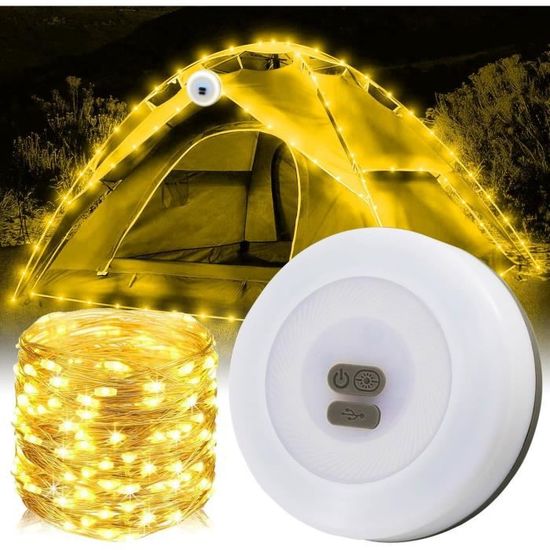 Guirlande LED USB Solaire 10m - Camping - YOUKUKE - 100 LEDs
