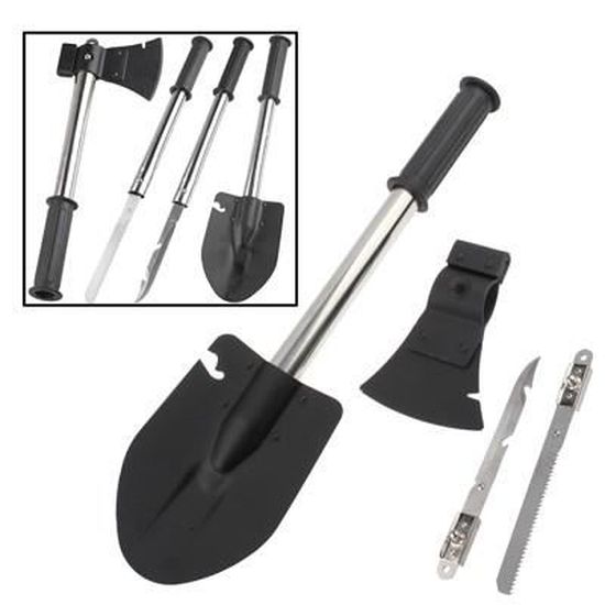Hachette BSH Rescue 28 Cm - Noire - Acier Inoxydable - Camping, Survie, Jardin - NEUVE