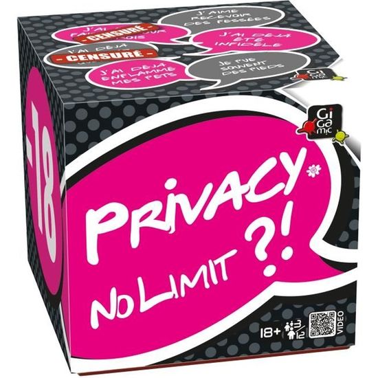 Privacy no limit - Jeu de société - Jeu d'ambiance adulte - GIGAMIC