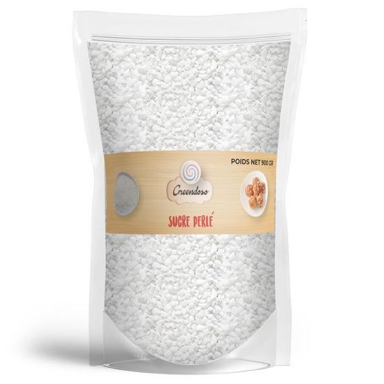 Sucre Perlé (Casson), Grains Moyens 900 Gr. Idéal pour Chouquettes