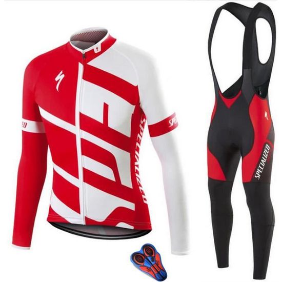 Maillot De Cyclisme Moxilyn Manches Longues + Pantalon - Tenue Hiver Chaude Et Coupe-vent Pour Homme