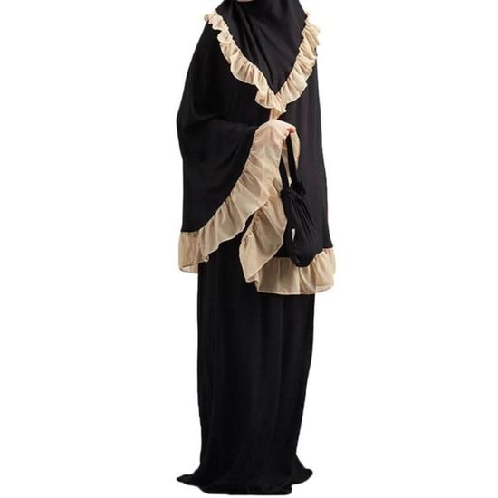 Caftan Grande Taille Ample Enfants Vêtements Ramadan Filles Musulmanes Hijab Robe Enfants