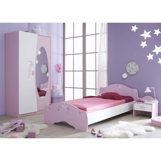Papillon Chambre Enfant 3 Pieces Rose Blanc Achat Vente