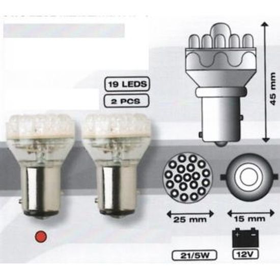 Ampoule LED Colorée Rouge Fox Light 2005 - Pour Guirlandes De Noël Et Décorations Lumineuses