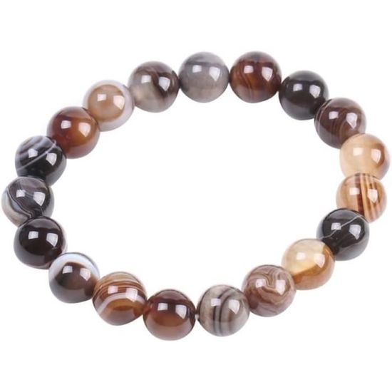 Bracelet Unisexe Pierres Naturelles Turquoise 10mm - Sans Fermoir - Neuf Avec étiquettes