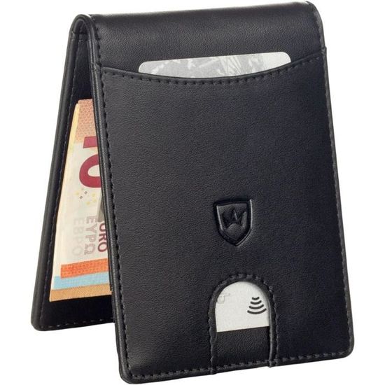 Portefeuille avec pince à billets pour hommes