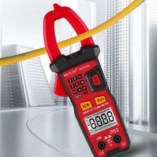 Crenova MS8233D Multimètre Numérique 6000 Points - Voltmètre Ampèremètre Testeur Tension Courant Résistance Avec Écran Rétroéclairé