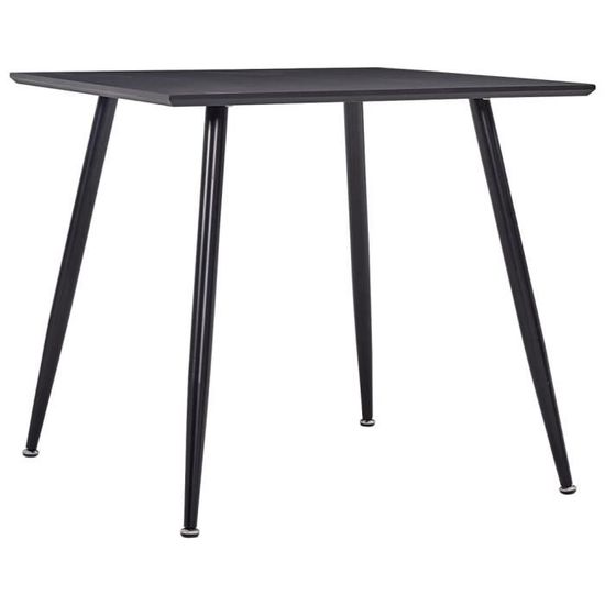 SIB Table de salle à manger Noir 80,5x80,5x73 cm MDF 7053726335225 ...